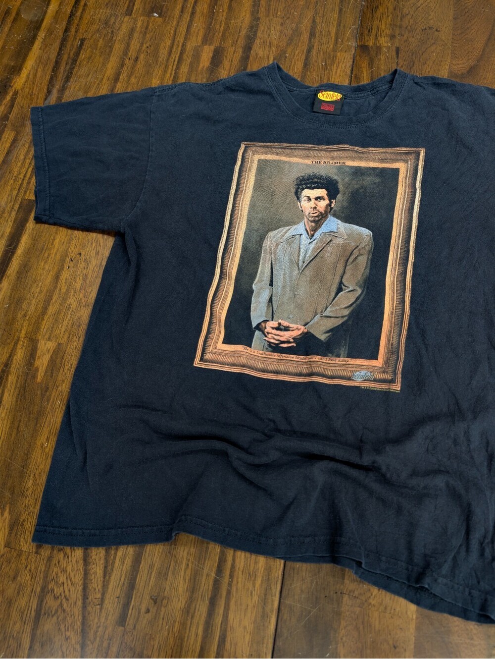The Kramer Seinfeld Shirt Ripple Junction Black Tee Large L